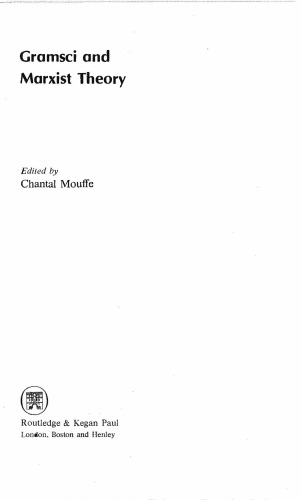 Gramsci and Marxist Theory