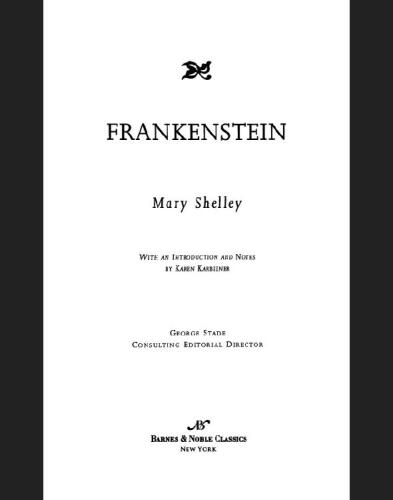 Frankenstein (Barnes & Noble Classics)