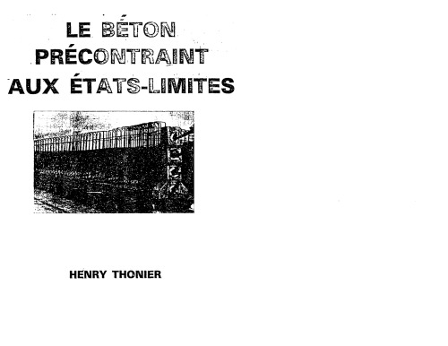 Le béton précontraint aux états-limites