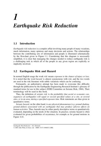 Earthquake Risk Reduction