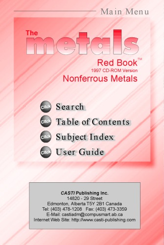 The Metals Red Book, Volume 2: Nonferrous Metals (Metals Data Book Series)