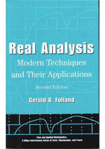 Real Analysis: Modern Techniques and Their Applications