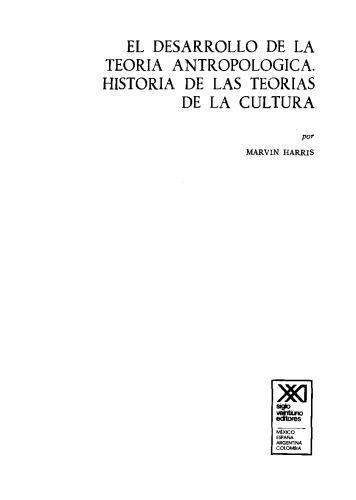 El Desarrollo de La Teoria Antropologica