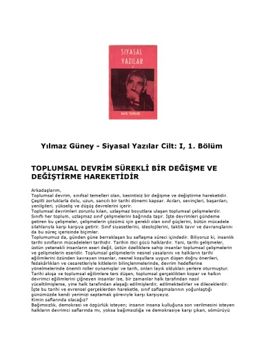 Siyasal Yazılar I