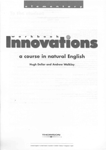 Innovations Elementary-Workbook