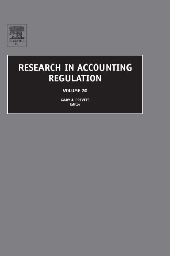 Research in Accounting Regulation, Volume 20 (Research in Accounting Regulation)