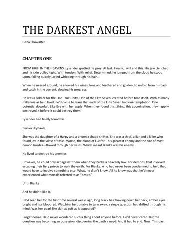 The Darkest Angel
