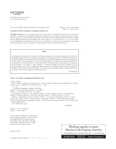 Atlas of Dental Radiography in Dogs and Cats