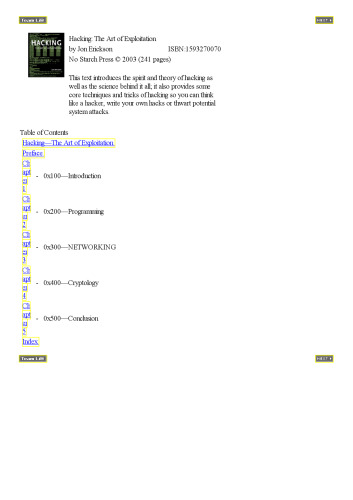 Hacking: The Art of Exploitation