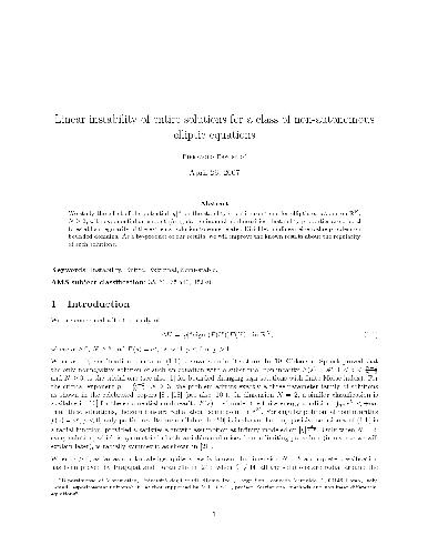 Linear instability of entire solutions for a class of non-autonomous elliptic equations