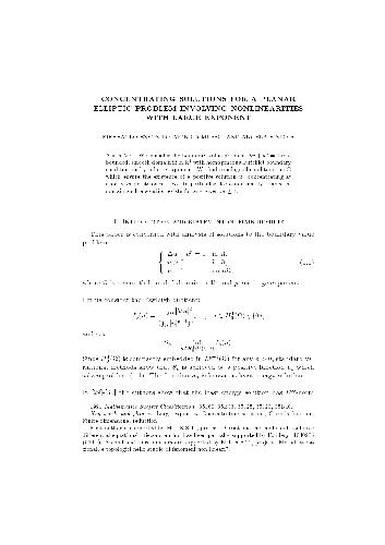 Concentrating solutions for a planar elliptic problem involving nonlinearities with large exponent