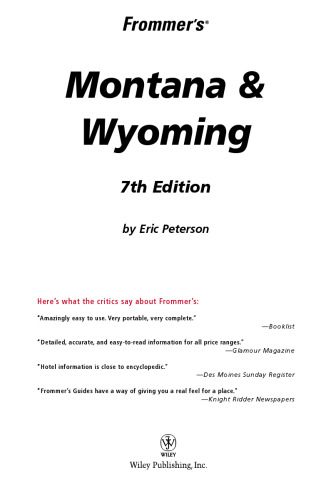 Frommer's Montana & Wyoming