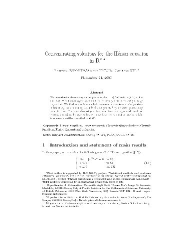 Concentrating solutions for the Henon equation in R^2
