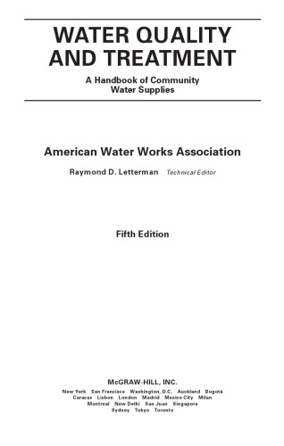 Water Quality & Treatment Handbook