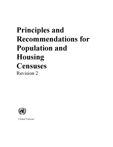 Principles and Recommendations for Population and Housing Censuses (Statistical Papers (Ser. M))