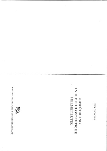 Einführung in die philosophische Hermeneutik.