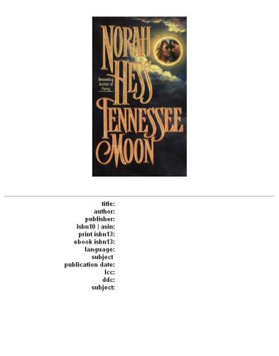 Tennessee Moon (Leisure Historical Romance)