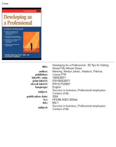 Crisp: Developing as a Professional: 50 Tips for Getting Ahead (Fifty-Minute Series)