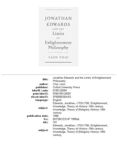 Jonathan Edwards and the Limits of Enlightenment Philosophy