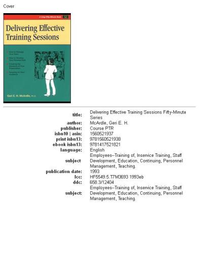 Crisp: Delivering Effective Training Sessions: Becoming a Confident and Competent Presenter (50 Minute Series)