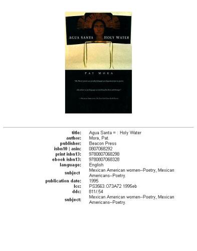 Agua Santa: Holy Water