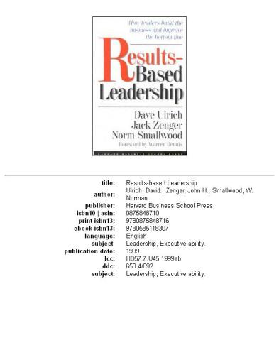 Results-Based Leadership