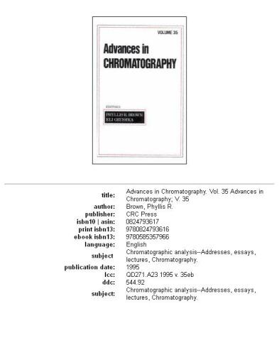 Advances in Chromatography, Volume 35