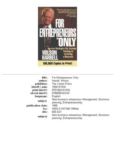 For Entrepreneurs Only