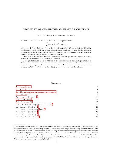 Geometry of quasiminimal phase transitions
