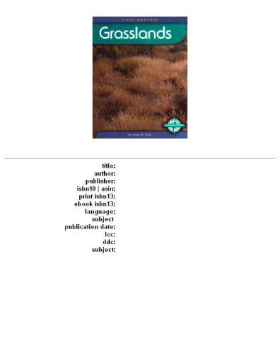 Grasslands (First Reports)