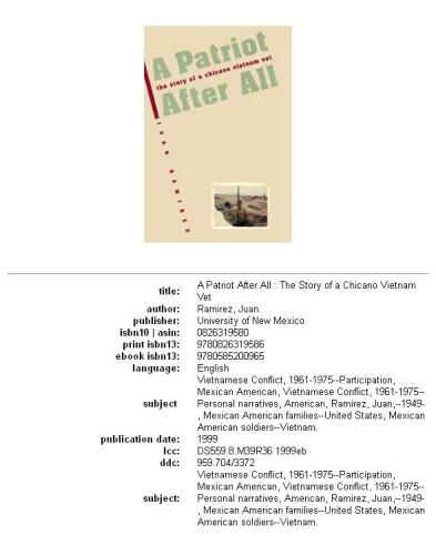 A Patriot After All: The Story of a Chicano Vietnam Vet