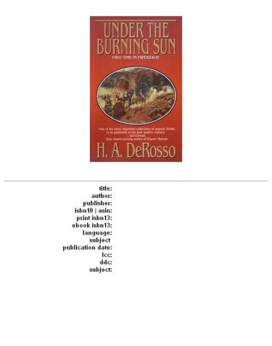 Under the Burning Sun