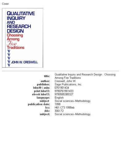 Qualitative Inquiry and Research Design: Choosing among Five Traditions