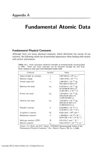 Fundamentals of Nuclear Science and Engineering