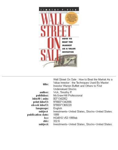 Wall Street On Sale