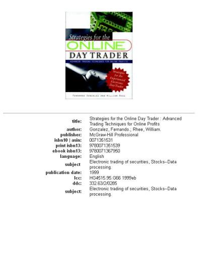 Strategies for the Online Day Trader