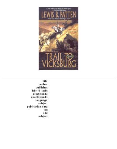 Trail to Vicksburg (Leisure Western)