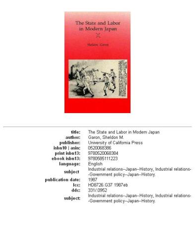 The State and Labor in Modern Japan