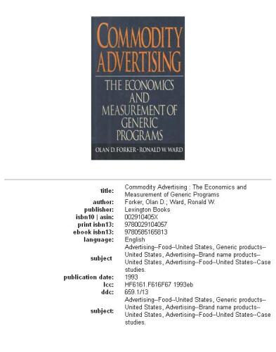 Commodity Advertising