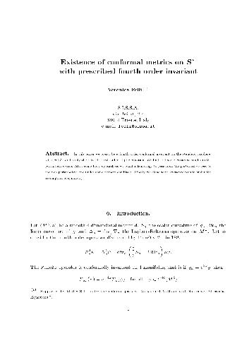 Existence of conformal metrics on S^n with prescribed fourth-order invariant