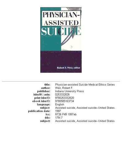 Physician-Assisted Suicide