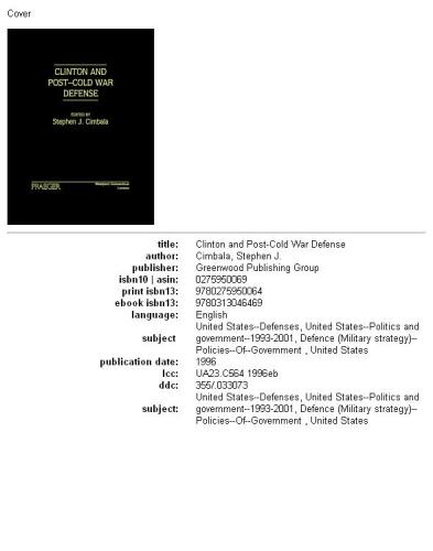 Clinton and Post-Cold War Defense