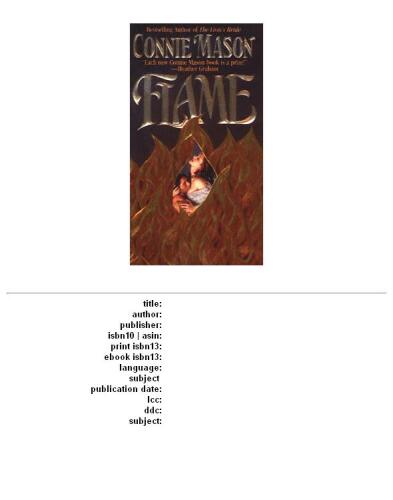 Flame (Leisure Historical Romance)