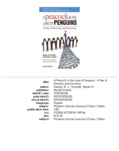 A Peacock in the Land of Penguins: A Tale of Diversity and Discovery