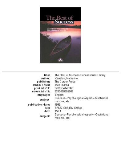 The Best of Success: Quotations to Illuminate the Journey of Success