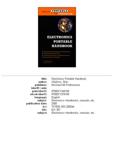 Electronics Portable Handbook