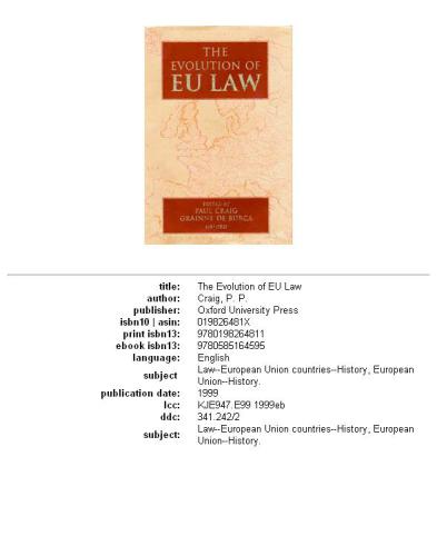 The Evolution of EU Law