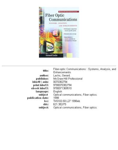 Fiber Optics Communications