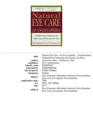 Natural Eye Care: An Encyclopedia