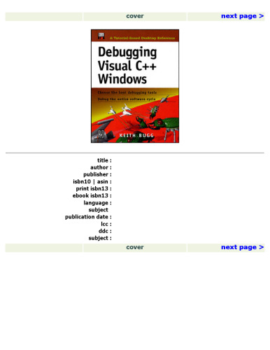 Debugging Visual C++ Windows